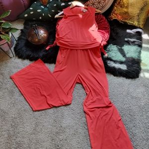 Michael Kors Coral Polyester Jumpsuit